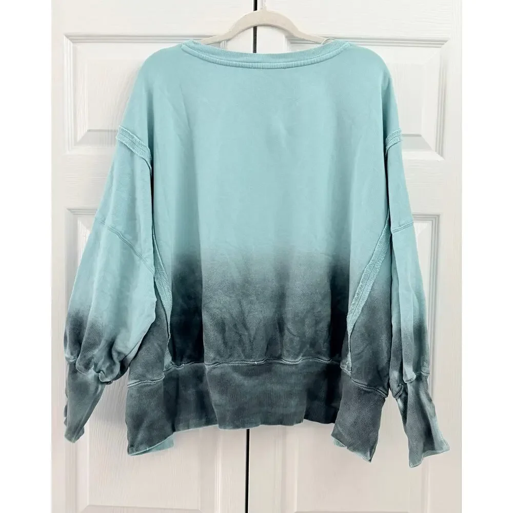 Free People We The Free Washed Camden Sweatshirt Rare Find Medium